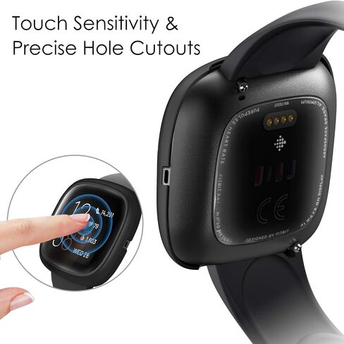 Fintie 8-Pack Case Compatible with Fitbit Versa 2, Slim Lightweight Hard Protective TPU Bumper Cover Compatible with Fitbit Versa 2 Smartwatch (Not Fit for Versa/Lite/SE) in Saudi Arabia