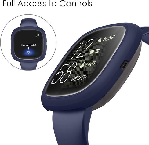 Fintie 8-Pack Case Compatible with Fitbit Versa 2, Slim Lightweight Hard Protective TPU Bumper Cover Compatible with Fitbit Versa 2 Smartwatch (Not Fit for Versa/Lite/SE) in Saudi Arabia