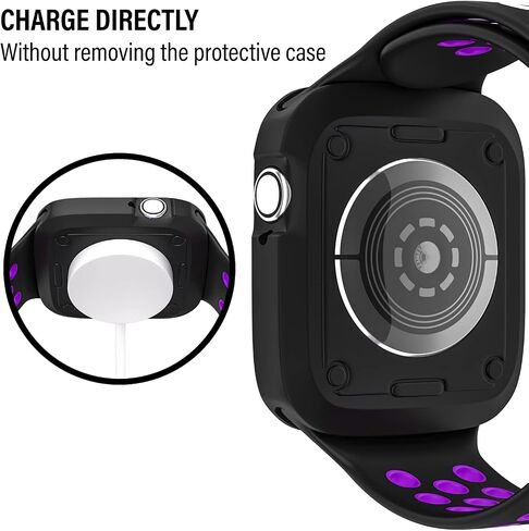 D & K Exclusives Compatible with Apple Watch 42mm Case, Shockproof Sport Protective Bumper Case for iWatch Women Men Kids GPS iWatch Series 3/2/1, White, Pink in Kuwait
