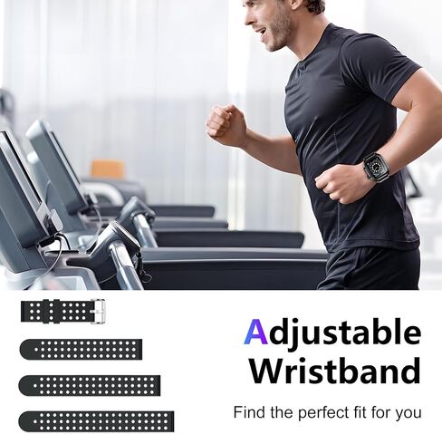 جراب SPIDERCASE مقاوم للماء مع حزام لساعة Apple Series 6 5 4 SE SE (الجيل الثاني) 44 مم مع واقي شاشة مدمج، IP68 مقاوم للماء لكامل الجسم جراب صلب من البولي كربونات لساعة iWatch 44 مم، أسود in Kuwait