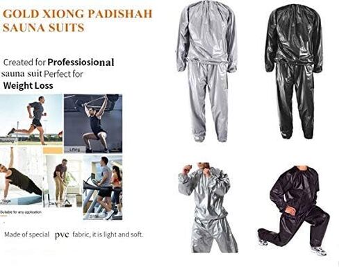 بدلة ساونا GOLD XIONG PADISHAH [ترقية] بدلة ساونا للتمرين والعرق، بدلة رياضية للرجال مقاس كبير بدلة ساونا للرجال والنساء in Kuwait