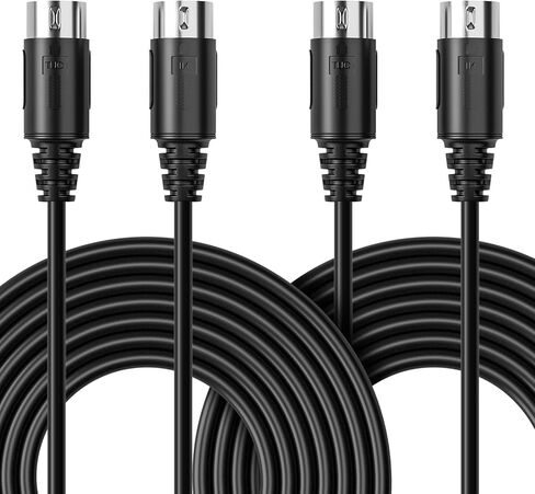 MD-PRO 5 Pin DIN MIDI Cable OFC Wire for Keyboard, Rack Synth, Sampler, Sound Source and Other Music Gear. MD-PRO (3 Feet (2 Pack)) in Saudi Arabia