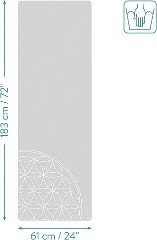 سجادة يوجا نافاريس قابلة للطي للسفر - بساط تمرين سميك 1/16 بوصة (1.5 مم) للبيلاتيس والتمرين وصالة الألعاب الرياضية واللياقة البدنية - بساط محمول قابل للطي غير قابل للانزلاق in Kuwait