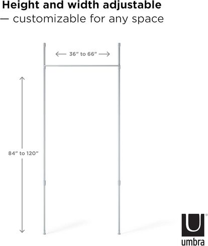 Umbra Anywhere Expandable Rod Curtain Rod and Room Divider (Metallic-Nickel) in Saudi Arabia