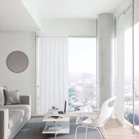 Umbra Anywhere Expandable Rod Curtain Rod and Room Divider (Metallic-Nickel) in Saudi Arabia