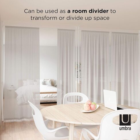 Umbra Anywhere Expandable Rod Curtain Rod and Room Divider (Metallic-Nickel) in Saudi Arabia
