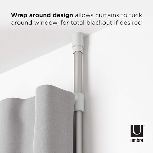 Umbra Anywhere Expandable Rod Curtain Rod and Room Divider (Metallic-Nickel) in Saudi Arabia
