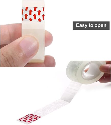 32 لفة شريط شفاف، شريط أساسي 0.98 بوصة، شريط لاصق شفاف للمكتب والمنزل والمدرسة، كل لفة 3/4 × 1000 بوصة in Kuwait