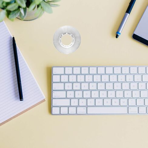 32 لفة شريط شفاف، شريط أساسي 0.98 بوصة، شريط لاصق شفاف للمكتب والمنزل والمدرسة، كل لفة 3/4 × 1000 بوصة in Kuwait