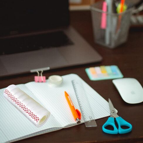 32 لفة شريط شفاف، شريط أساسي 0.98 بوصة، شريط لاصق شفاف للمكتب والمنزل والمدرسة، كل لفة 3/4 × 1000 بوصة in Kuwait