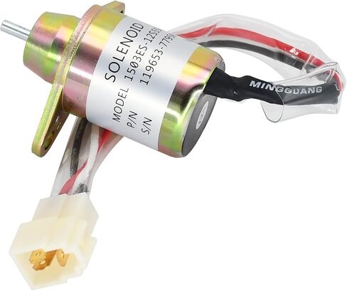 12V M806808 الوقود اغلاق صمام الملف اللولبي 119653-77950 1503ES-12S5SUC5S متوافق مع جون ديري 3009 3011 3012 3013 2210 2305 2320 4X2 6X4 متوافق مع يانمار 4TNV88 Eng in Kuwait