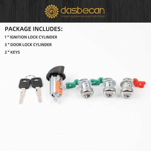 Dasbecan Door Lock Cylinder & Ignition Switch with Keys Compatible with Ford Explorer Sport Trac 2001-2004 F150 1997-2003 F250 F350 1998-2004 Replaces LC6177 DL5885 322347 597638 in Saudi Arabia
