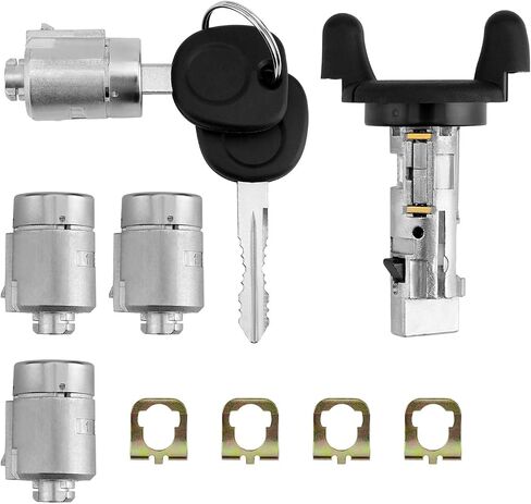 Ignition Switch Lock Cylinder & Four Door Lock Cylinders with 2 Keys | Compatible with 2002-2007 Chevy Express, GMC Savana Van | Replace#: 704600, 706591 in Saudi Arabia