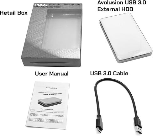 محرك الأقراص الصلبة الخارجي المحمول للألعاب Avolusion T1 Series 1 تيرابايت USB 3.0 (لأجهزة Xbox One X وS & Series X|S - منسق مسبقًا) أبيض - ضمان لمدة عامين in Saudi Arabia