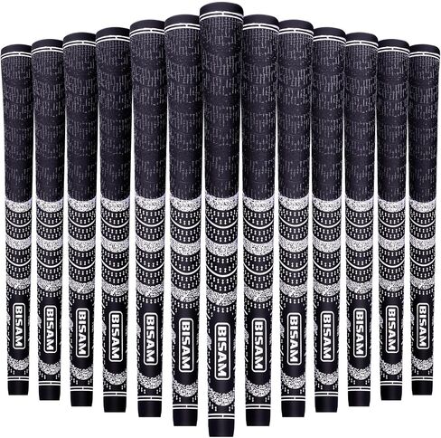 BISAM 3 Cotton Thread Tech, Multi Compound Golf Grips, Midsize, Set of 13 grips, Cross Corded Rubber Technology, Soft Rubber Golf Clubs Grips in Saudi Arabia