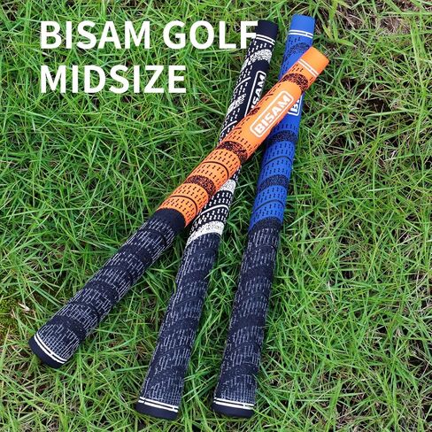 BISAM 3 Cotton Thread Tech, Multi Compound Golf Grips, Midsize, Set of 13 grips, Cross Corded Rubber Technology, Soft Rubber Golf Clubs Grips in Saudi Arabia