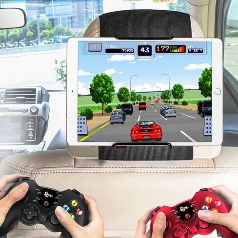 Universal Car Headrest Mount for 7-11" Tablets - Black in Kuwait