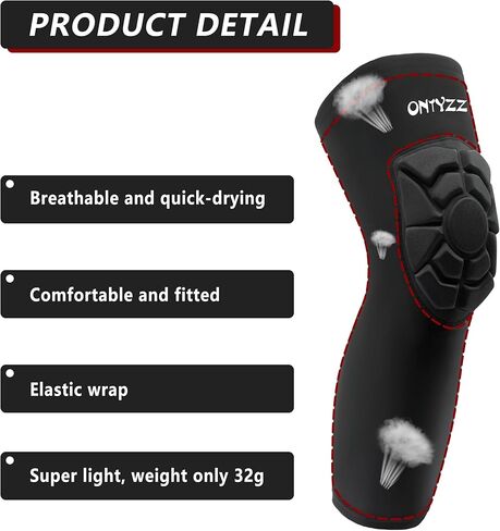 ONTYZZ 1 Pair Adult Sports Knee Sleeves Volleyball Padded Compression Knee Pads for Dancing Basketball Wrestling in Saudi Arabia