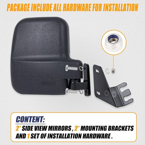 RANSOTO Folding Convex Side Mirror Compatible With 2016+ Polaris General 1000 with windshield in Saudi Arabia
