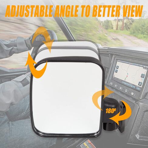 RANSOTO Folding Convex Side Mirror Compatible With 2016+ Polaris General 1000 with windshield in Saudi Arabia