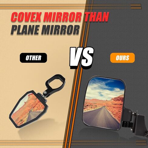 RANSOTO Folding Convex Side Mirror Compatible With 2016+ Polaris General 1000 with windshield in Saudi Arabia