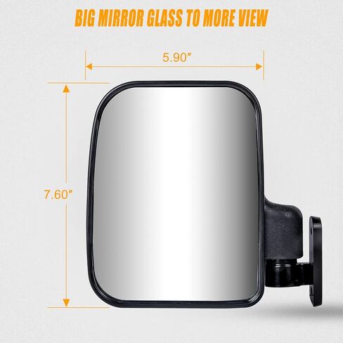 RANSOTO Folding Convex Side Mirror Compatible With 2016+ Polaris General 1000 with windshield in Saudi Arabia