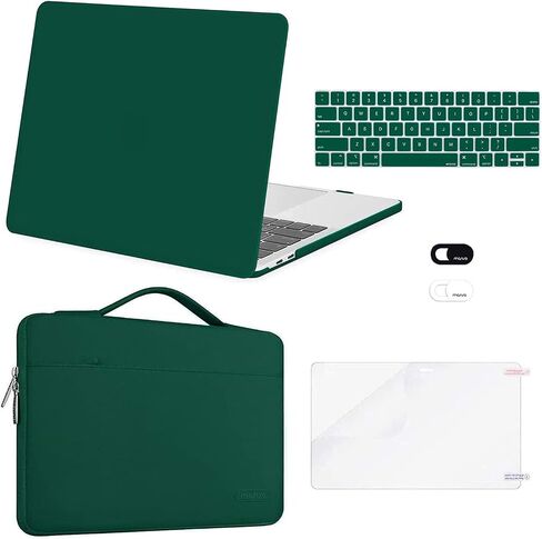 حافظة MOSISO متوافقة مع جهاز MacBook Pro 13 بوصة M2 2024، 2023، 2022-2016 A2338 M1 A2251 A2289 A2159 A1989 A1708 A1706، حافظة صلبة بلاستيكية وحقيبة ولوحة مفاتيح وغطاء كاميرا ويب وواقي شاشة، روز كوارتز in Kuwait