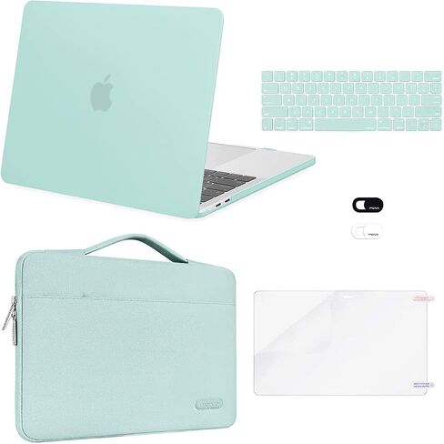 حافظة MOSISO متوافقة مع جهاز MacBook Pro 13 بوصة M2 2024، 2023، 2022-2016 A2338 M1 A2251 A2289 A2159 A1989 A1708 A1706، حافظة صلبة بلاستيكية وحقيبة ولوحة مفاتيح وغطاء كاميرا ويب وواقي شاشة، روز كوارتز in Kuwait
