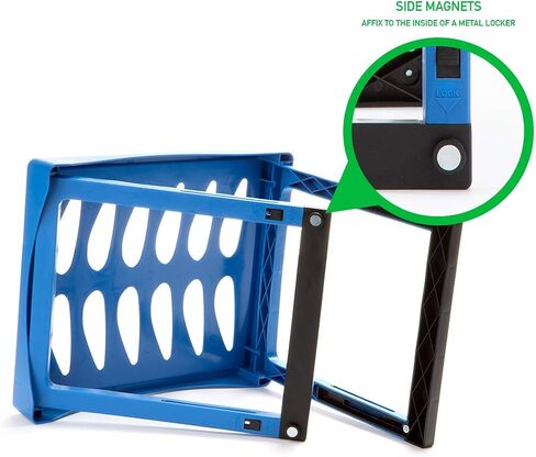 منظم أرفف مايند ريدر PLOSHELF-BLU، ارتفاع قابل للتعديل 11 بوصة - 14.25 بوصة، قابل للتكديس وشديد التحمل، ملحقات قابلة للطي، مثالية للمدرسة والعمل وخزائن الصالة الرياضية، بلاستيك أزرق in Saudi Arabia