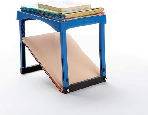 منظم أرفف مايند ريدر PLOSHELF-BLU، ارتفاع قابل للتعديل 11 بوصة - 14.25 بوصة، قابل للتكديس وشديد التحمل، ملحقات قابلة للطي، مثالية للمدرسة والعمل وخزائن الصالة الرياضية، بلاستيك أزرق in Saudi Arabia