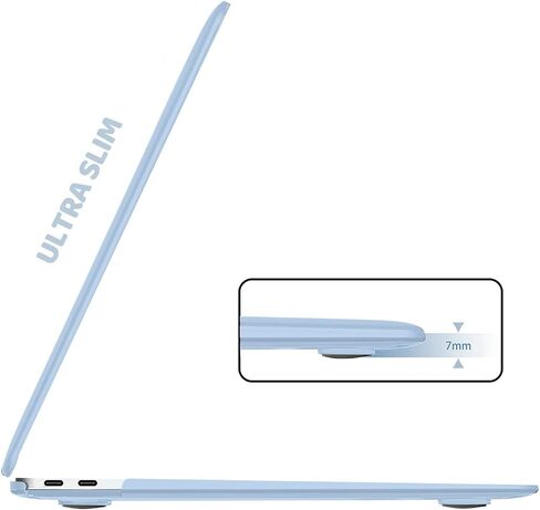 B BELK متوافق مع حافظة MacBook Air 13 بوصة 2022 2021 2020 2019 2018 الإصدار A2337 M1 A2179 A1932 Touch ID، حافظة بلاستيكية صلبة غير لامعة + غطاء لوحة مفاتيح + واقي شاشة شبكية العين، أخضر منتصف الليل in Kuwait