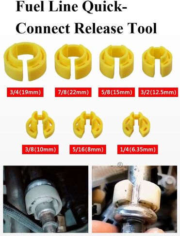 Fuel Line Disconnect Removal Tool Set with 1/4 5/16 3/8 1/2 5/8 3/4 7/8" Master Quick Disconnect Tool Kit Valve Core Remover Tool for Automotive AC Fuel and Transmission Oil Cooler Line 16PCS in Saudi Arabia