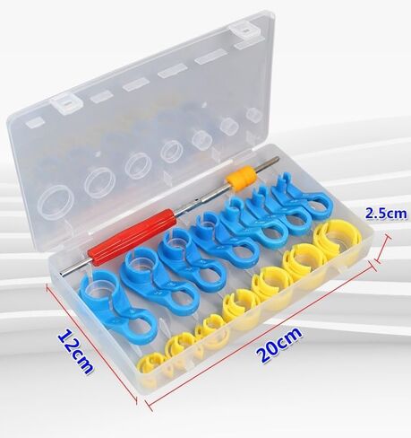Fuel Line Disconnect Removal Tool Set with 1/4 5/16 3/8 1/2 5/8 3/4 7/8" Master Quick Disconnect Tool Kit Valve Core Remover Tool for Automotive AC Fuel and Transmission Oil Cooler Line 16PCS in Saudi Arabia