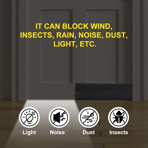 2 حزمة من سدادة مسودة الباب، 91.48 سم قابلة للتعديل تحت سدادة مسودة الباب لتقليل الهواء البارد، سدادات مسودة الباب لأسفل الباب، تناسب الأبواب الداخلية والخارجية (غاري) in Kuwait
