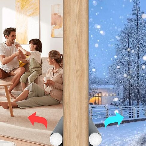 2 حزمة من سدادة مسودة الباب، 91.48 سم قابلة للتعديل تحت سدادة مسودة الباب لتقليل الهواء البارد، سدادات مسودة الباب لأسفل الباب، تناسب الأبواب الداخلية والخارجية (غاري) in Kuwait