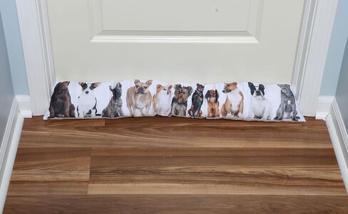 سدادة مسودة باب المنزل من Lily's وحاجز فجوات سدادة الهواء، تناسب الأبواب المتدفقة بعرض 36 بوصة، الحل المثالي لتيارات الهواء البارد أو الساخن، تصميم لمحبي الكلاب (عرض 37 بوصة، وزن 2 رطل) in Kuwait