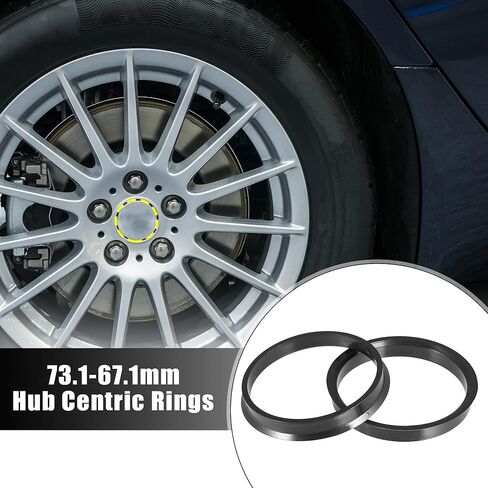 X AUTOHAUX 2pcs Plastic 73.1mm to 54.1mm Car Hub Centric Rings Wheel Bore Center Spacer in Kuwait