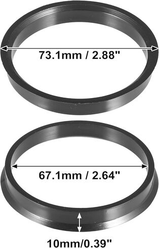 X AUTOHAUX 2pcs Plastic 73.1mm to 54.1mm Car Hub Centric Rings Wheel Bore Center Spacer in Kuwait