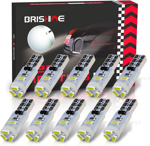 10X T5 LED لمبات زينون بيضاء في Canbus خالية من الأخطاء 3014 شرائح إسفين 74 2721 37 PC74 لمبات LED للسيارة الداخلية مقياس العنقودية لوحة أجهزة القياس مؤشرات لوحة سبيدو AC in Saudi Arabia