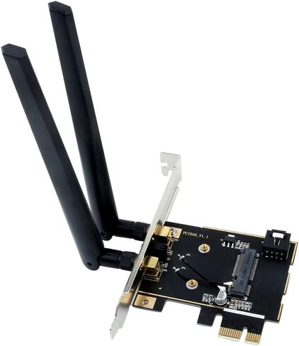 بطاقة لاسلكية PCI Express pcie صغيرة إلى محول PCI Express pcie 1X (لا توجد بطاقة WiFi) لبطاقة WiFi لسطح المكتب لـ Intel 7260 3160 Mini pcie إلخ in Kuwait