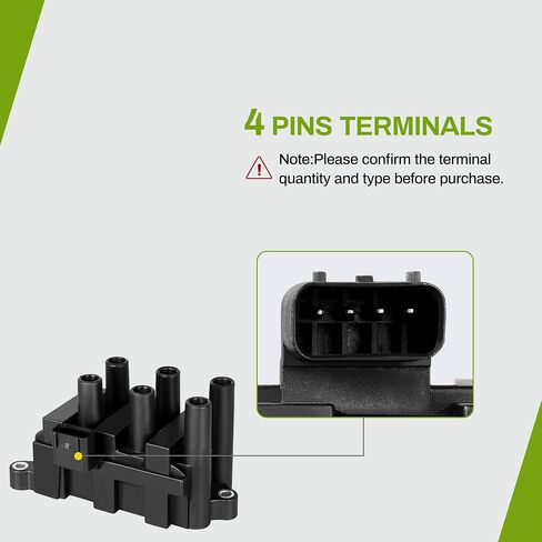 AUTOSAVER88 Ignition Coil Pack Compatible with Ford F150 E150 E250 Econoline Ranger Freestar Mustang Taurus Windstar Mazda B3000 MPV Mercury Sable Monterey Cougar V6 4.2L 4.0L 3.8L 3.0L in Saudi Arabia