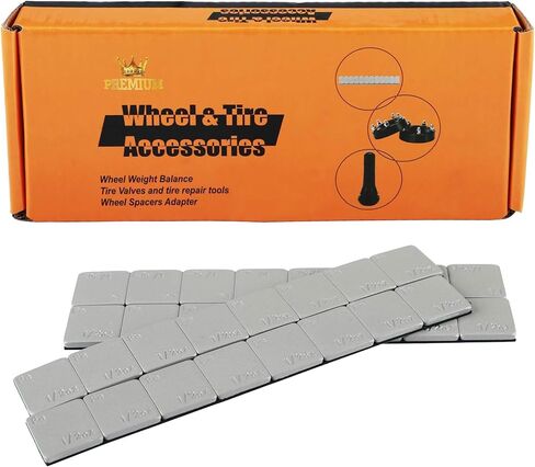 1/2 OZ Adhesive Wheel Weights,Grey1/2 OZ Stick-on Wheel Weights,A Box of 18 Strip,8 Segments per Strip(72 OZ/Pack) in Saudi Arabia