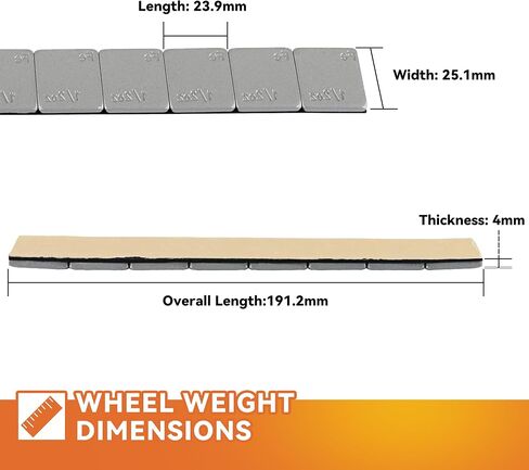 1/2 OZ Adhesive Wheel Weights,Grey1/2 OZ Stick-on Wheel Weights,A Box of 18 Strip,8 Segments per Strip(72 OZ/Pack) in Saudi Arabia