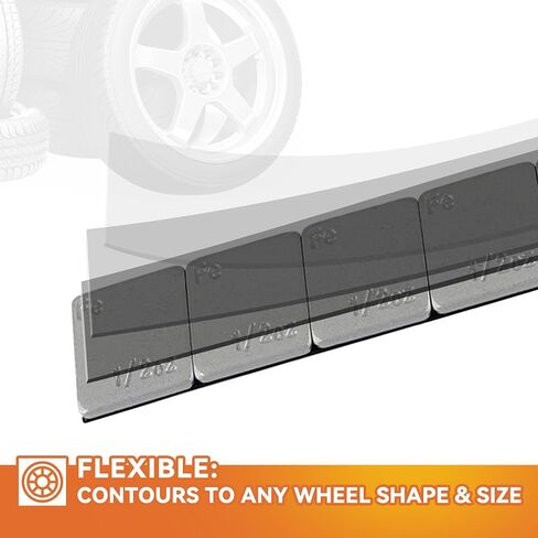 1/2 OZ Adhesive Wheel Weights,Grey1/2 OZ Stick-on Wheel Weights,A Box of 18 Strip,8 Segments per Strip(72 OZ/Pack) in Saudi Arabia