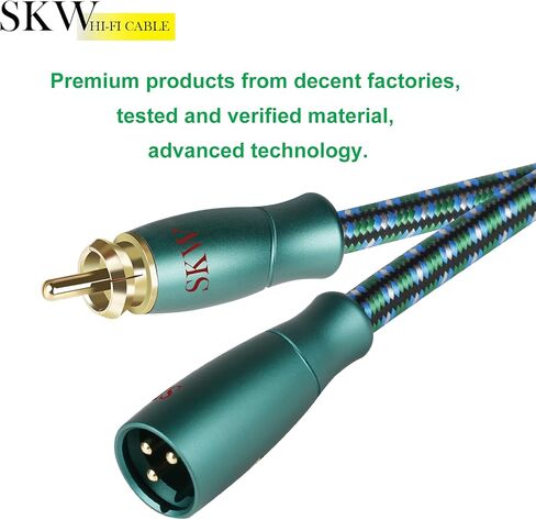 كابل SKW من سلسلة HC من سلسلة XLR أنثى إلى RCA ذكر بطول 6.5 قدم/2 متر (كابل واحد) in Kuwait
