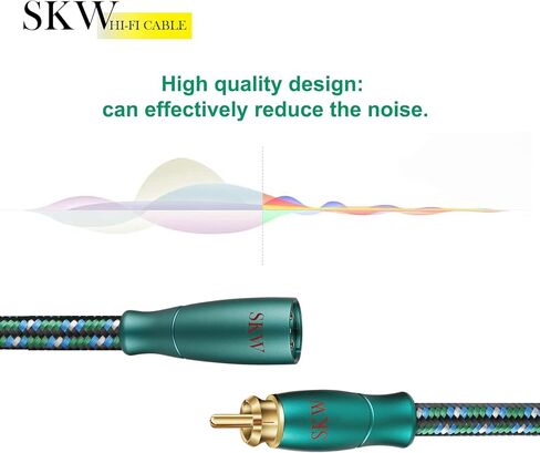 كابل SKW من سلسلة HC من سلسلة XLR أنثى إلى RCA ذكر بطول 6.5 قدم/2 متر (كابل واحد) in Kuwait