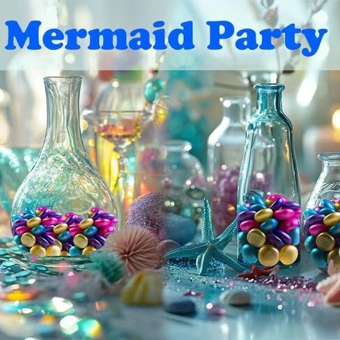 2 رطل من الأحجار الكريمة الزجاجية الملونة لحشو المزهرية، مشروع حرف الفسيفساء الرخامية المسطحة، أحجار ديكور الحفلات ذات موضوع حورية البحر، لهجات منزلية، أرجواني، أزرق، فوشيا، أصفر، ديكور صيف عيد الفصح in Kuwait