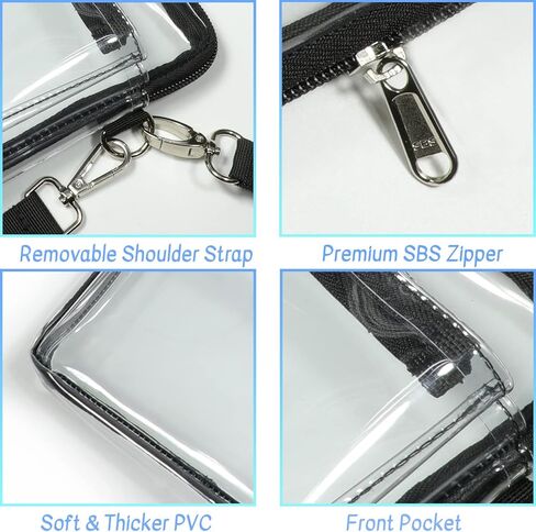 Mildbeer Clear Purse Stadium Approved 10x8 Medium Clear Bags for Concerts Festivals, Stadium Events in Kuwait