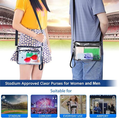 Mildbeer Clear Purse Stadium Approved 10x8 Medium Clear Bags for Concerts Festivals, Stadium Events in Kuwait