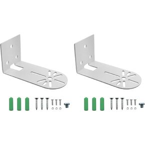 2pcs Nail-Free Wall Mount Camera Bracket White Metal Surveillance Bracket with Adhesive Universal Small Floating Bracket for Security Cameras Speakers